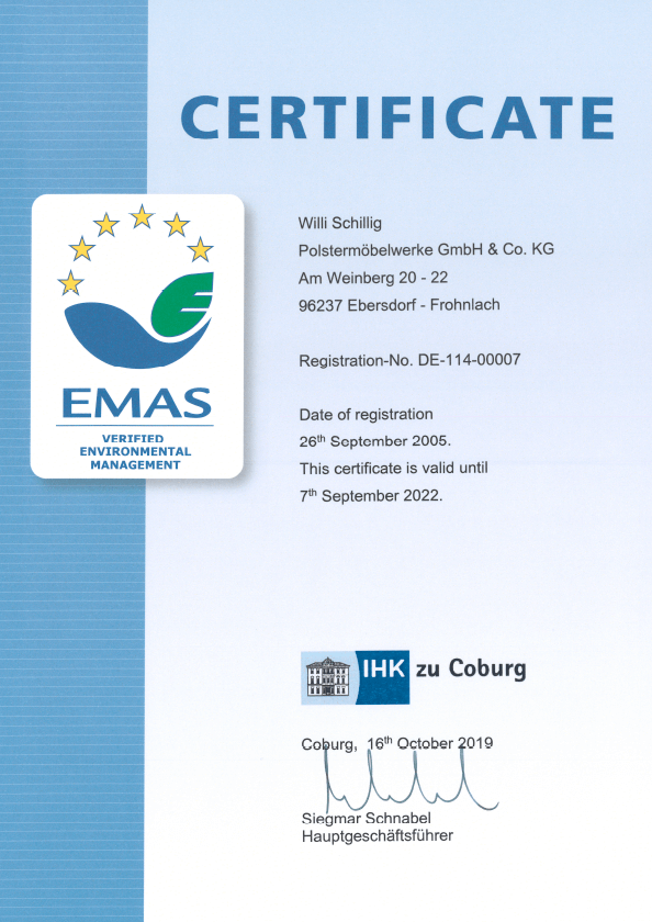 EMAS Urkunde