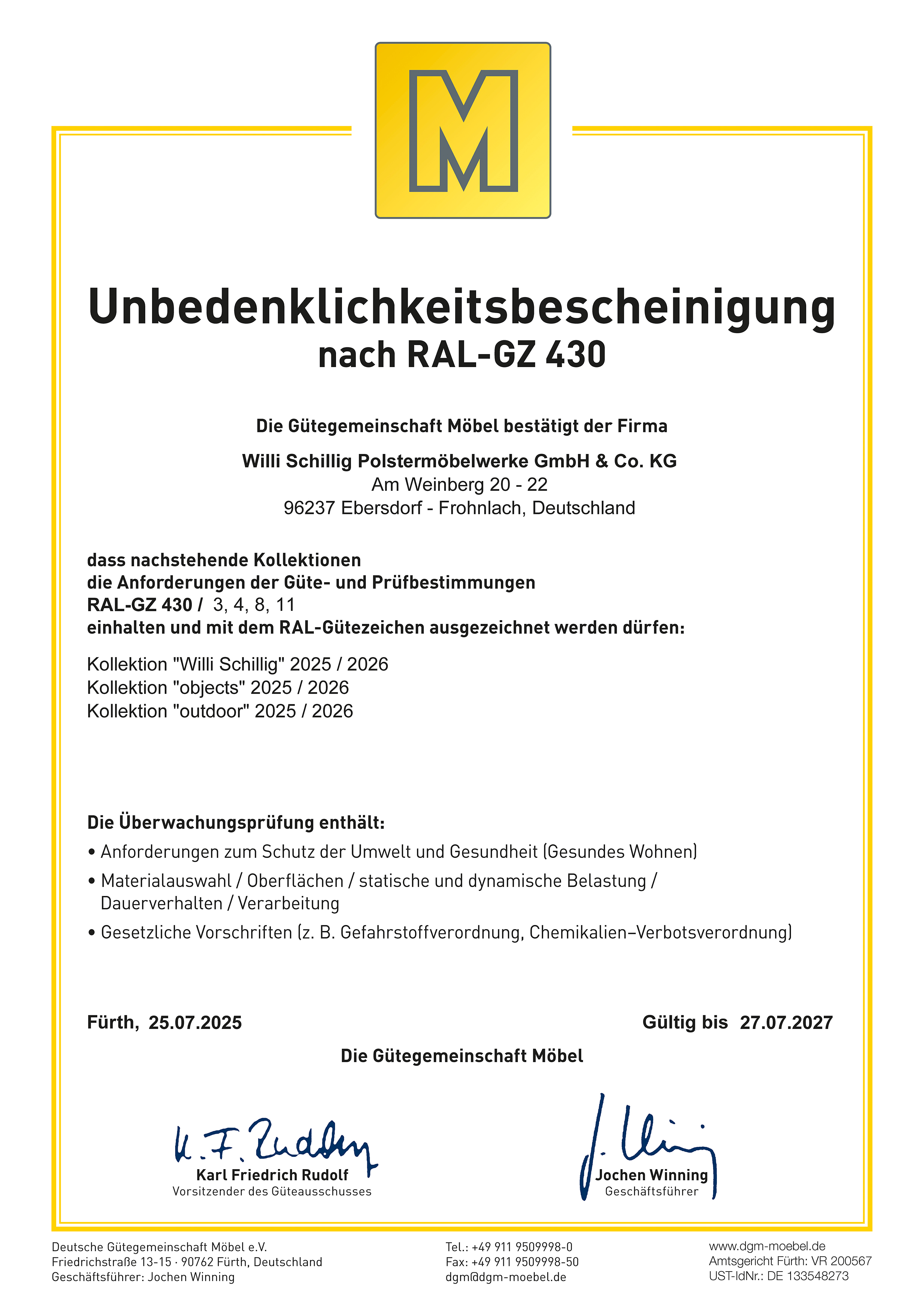 Unbedenklichkeitserklärung deutsch